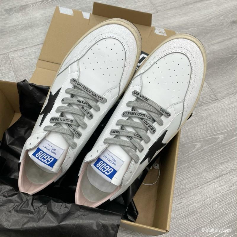 2024 Unisex GGDB White Black Leather Sneakers MJ00260