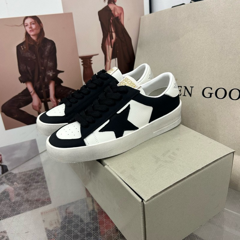 2024 Unisex GGDB Black White Leather Sneakers 