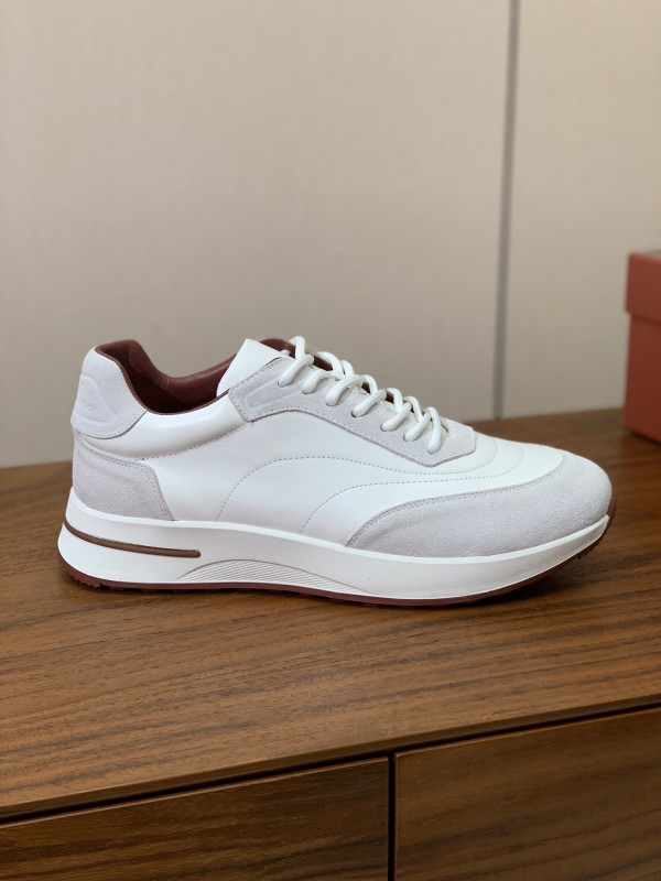 2025 Women Le Parmentier White Suede Leather Casual Sneakers LY