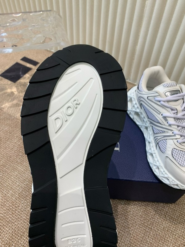 2024 Unisex Dior Beige Grey White Leather Mesh Sneakers MJ00400