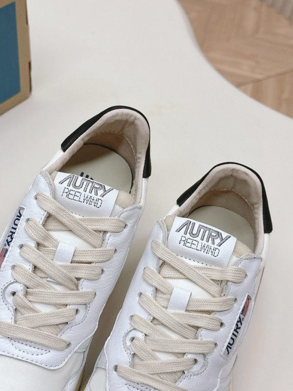 2024 Women Autry White Pink Beige Leather Mesh Casual Sneakers MJ00330