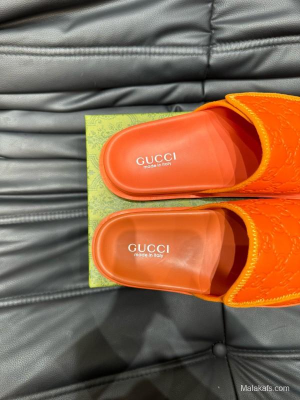 2024 Gucci Orange Synthetic Slippers MJ00200