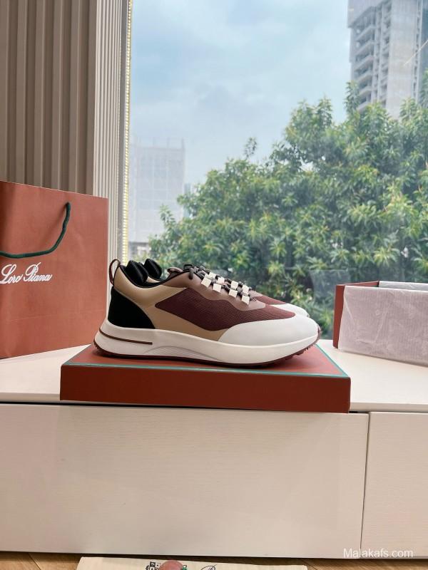 2024 Unisex Le Parmentier Brown Beige Knit Casual Sneakers Top Version MJ00340