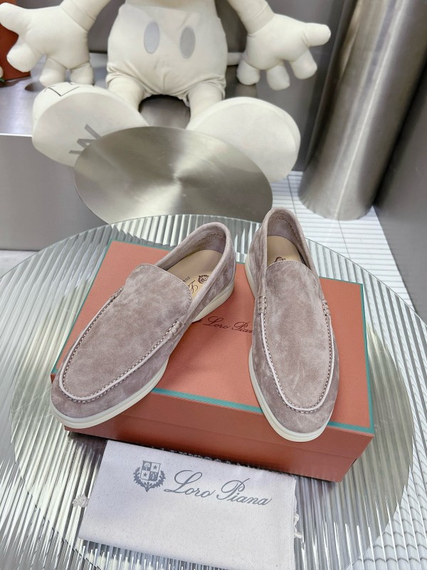 2024 Unisex LP Light Pink Suede Loafers MJ00270