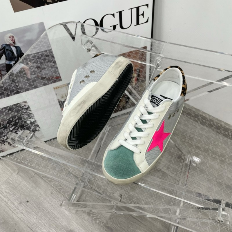 2025 Women GGDB Grey White Pink Suede Canvas Sneaker