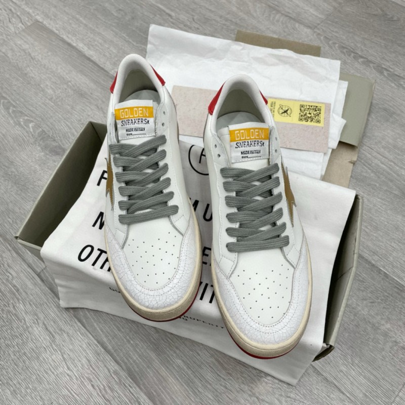 2024 Unisex GGDB White Red Beige Leather Sneakers MJ00260