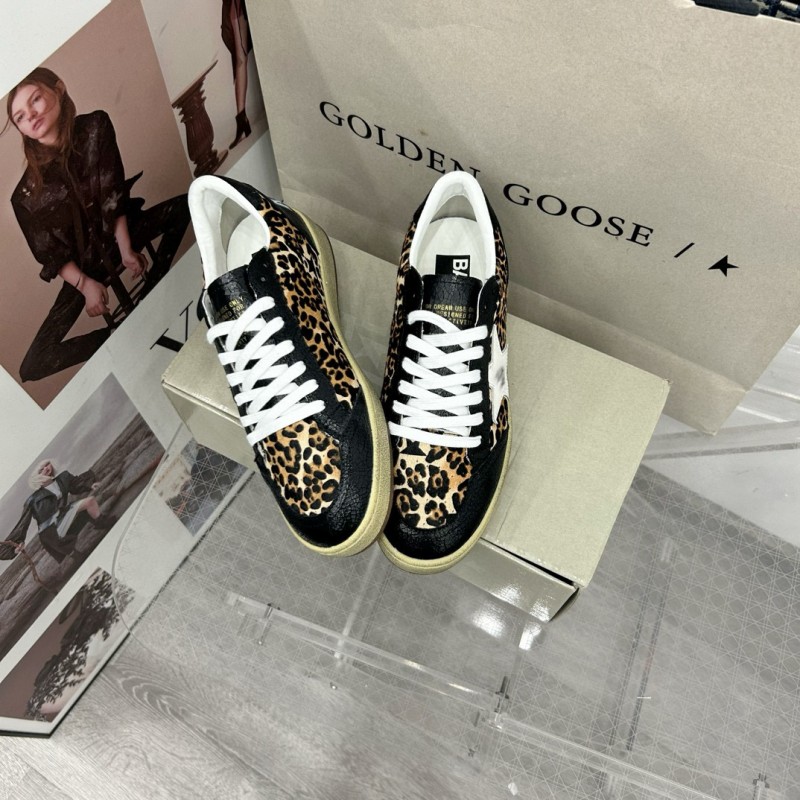2024 Unisex GGDB Leopard Black White Leather Suede Low Top Sneakers MJ00260