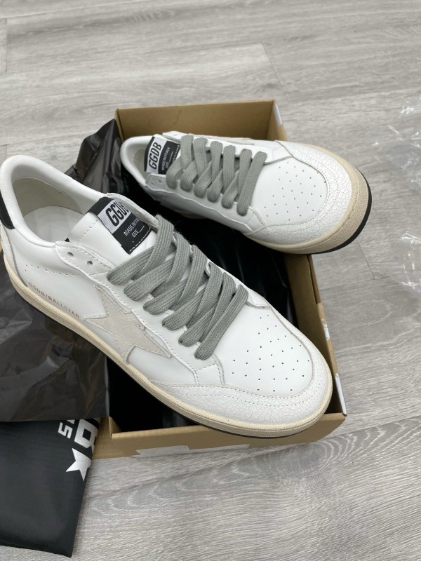 2024 Unisex GGDB White Black Leather Low Top Sneakers MJ00260