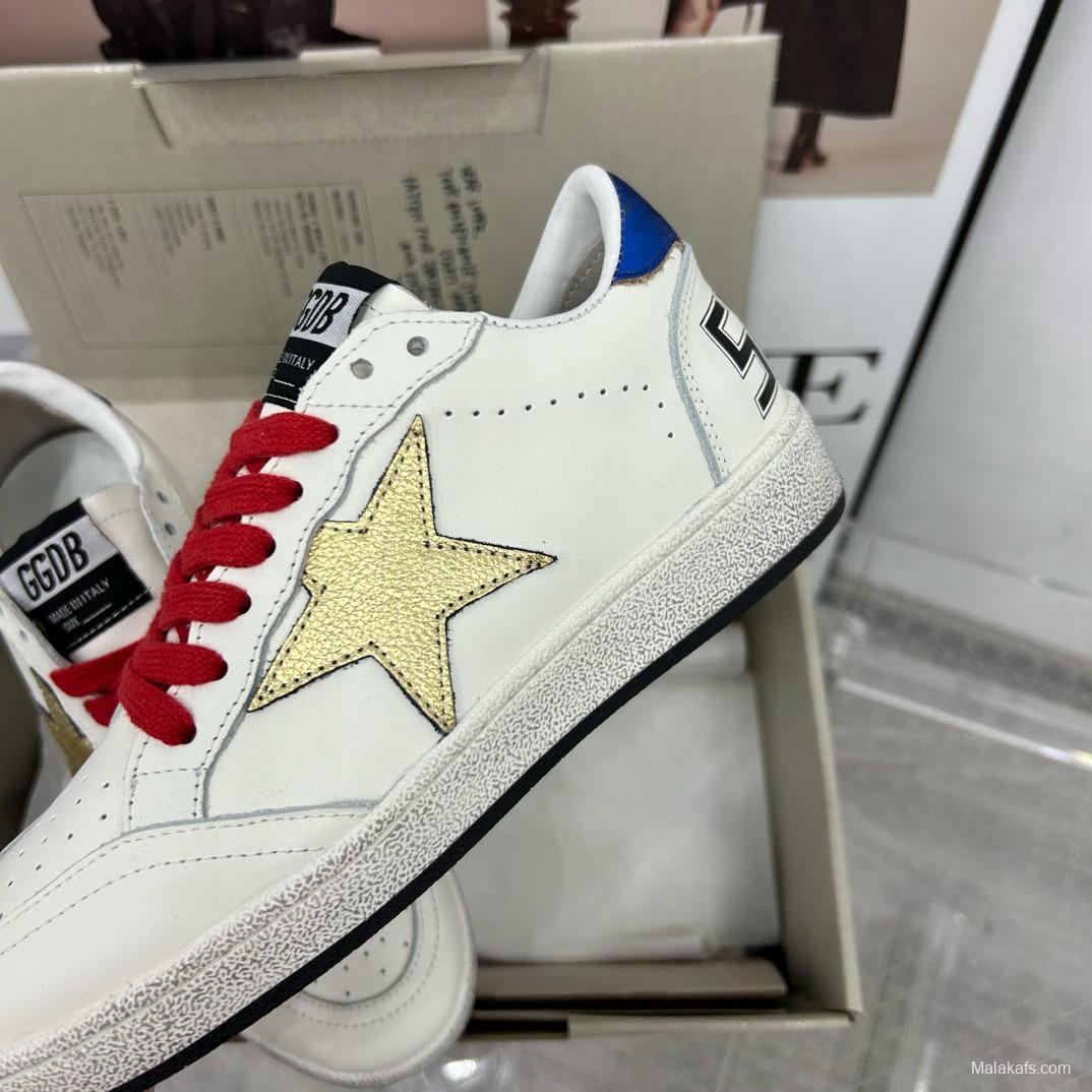 2024 Unisex GGDB White Gold Leather Sneakers MJ00260