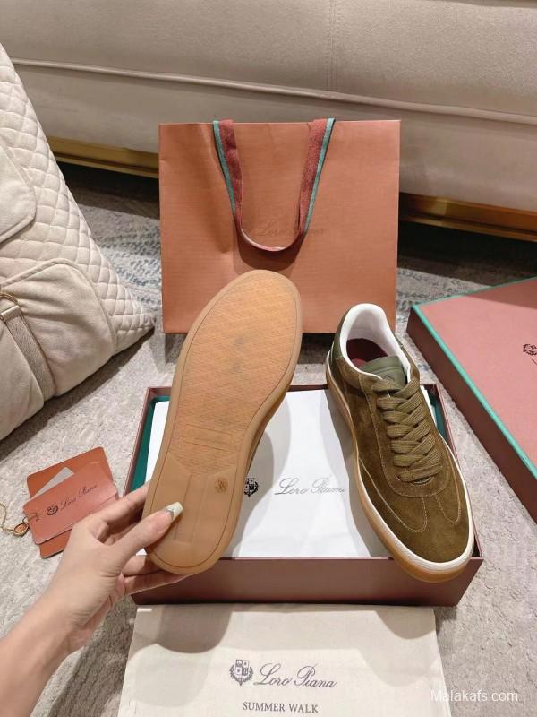 2025 Unisex Le Parmentier Olive Green Suede Leather Sneakers High Version LY00320(F)/LY00330(M)