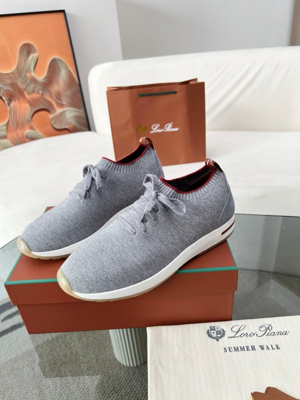 2024 Men LP Gray Wool Knit Sneakers MJ00330