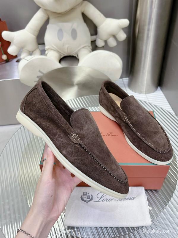 2024 Men Le Parmentier Brown Suede Loafers MJ00270