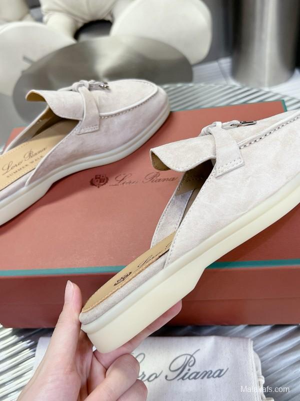 2024 Slippers LP Beige Nubuck Leather Loafer MJ00270