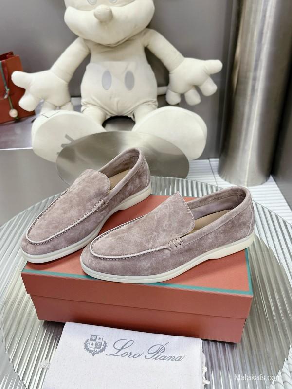 2024 Unisex LP Light Pink Suede Loafers MJ00270