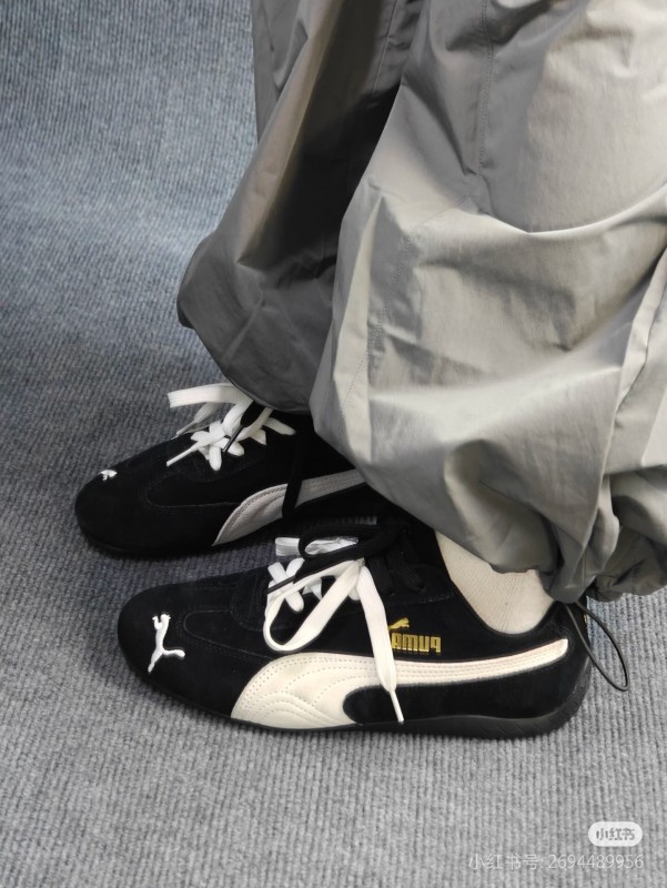 2025 Men Puma Black White Suede Sneakers KFY00260