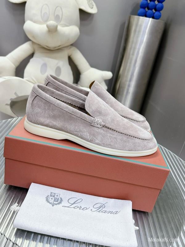 2024 Unisex Le Parmentier Beige Suede Loafers MJ00270