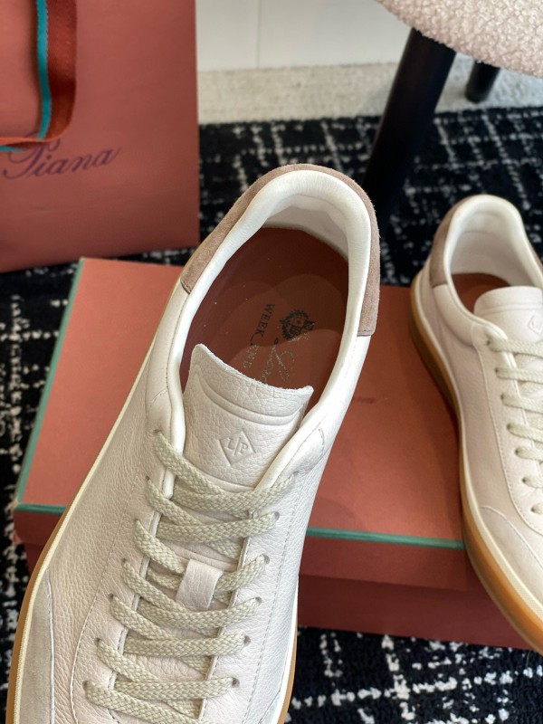 2024 Unisex LP White Beige Leather Suede Plimsolls MJ00320