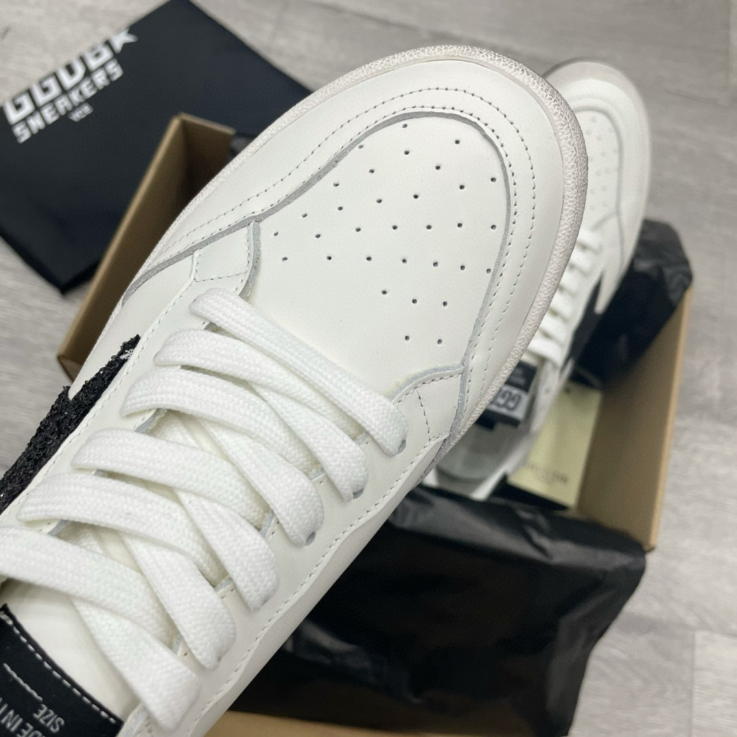 2024 Unisex GGDB White Black Leather Low Top Sneakers MJ00260