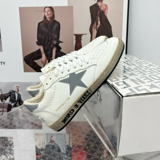 2024 Unisex GGDB White Grey Leather Sneakers MJ00260