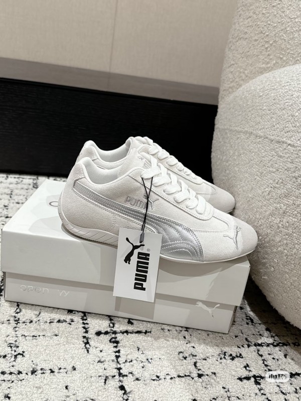 2025 Women Puma White Leather Sneakers KFY00260