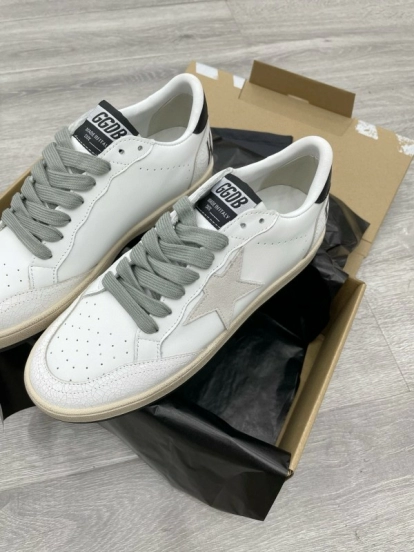 2024 Unisex GGDB White Black Leather Low Top Sneakers MJ00260