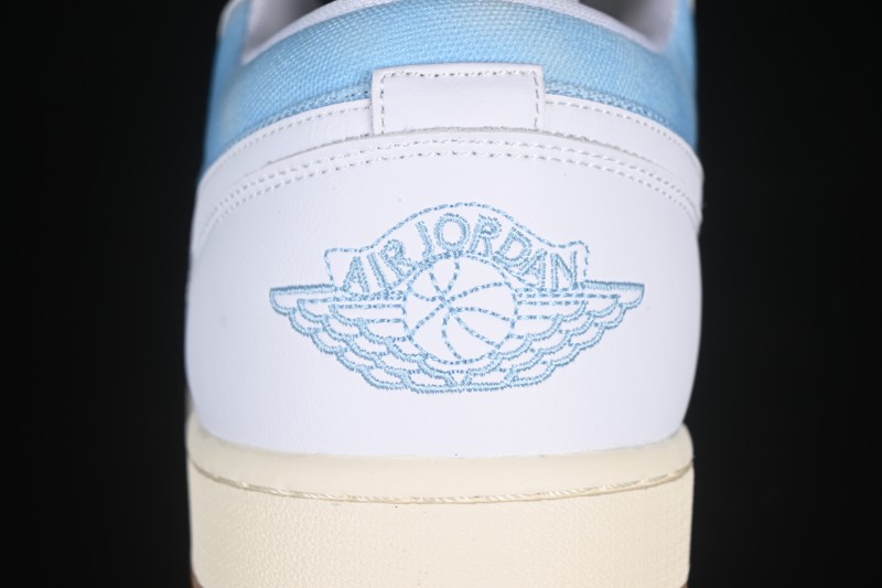 Nike Air Jordan 1 Low Worn Blue Denim Casual Sneakers - HQ2004-400