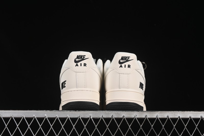 Nike Air Force 1'07 Low Casual Sneakers with Triple Black Swoosh - XX3168-183