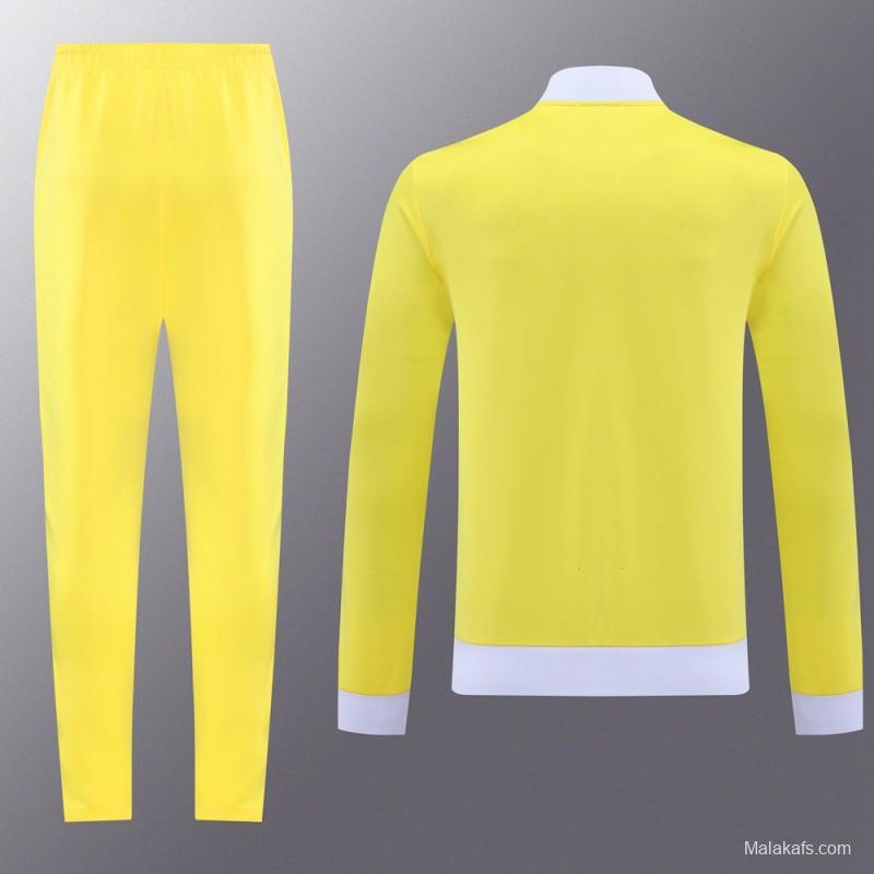 2025 Adidas Original Yellow Full Hoodie Zipper Jacket +Long Pants
