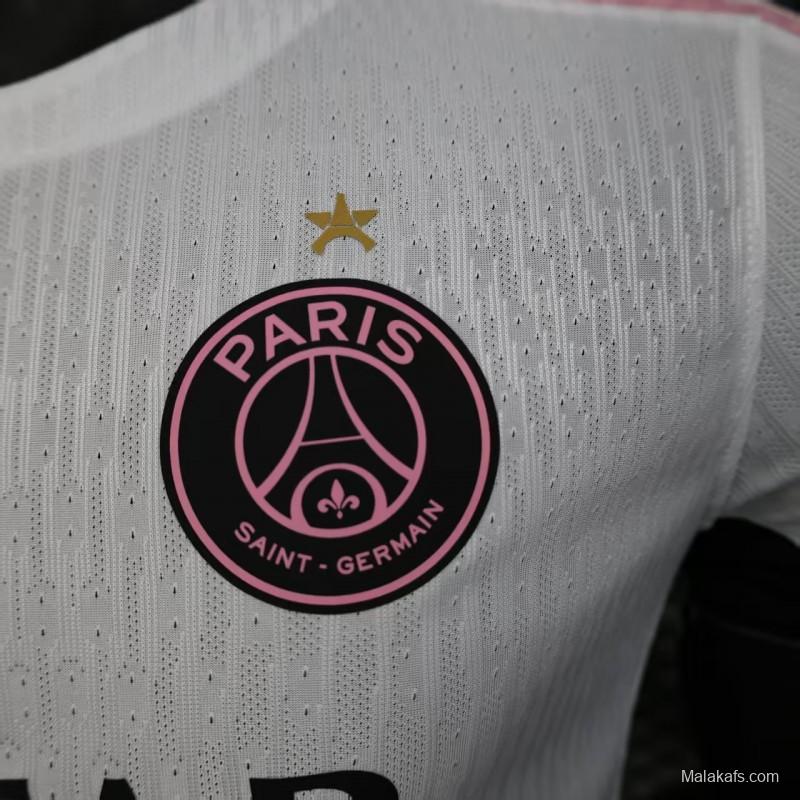 Player Version 25/26 Paris Saint-Germain White with Pink Trim Jersey