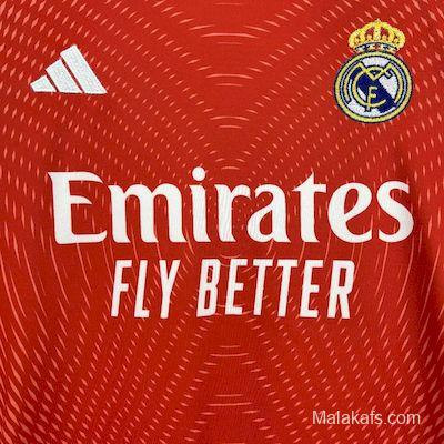 2025/26 Kids Real Madrid Orange Color Goalkeeper Red Jersey