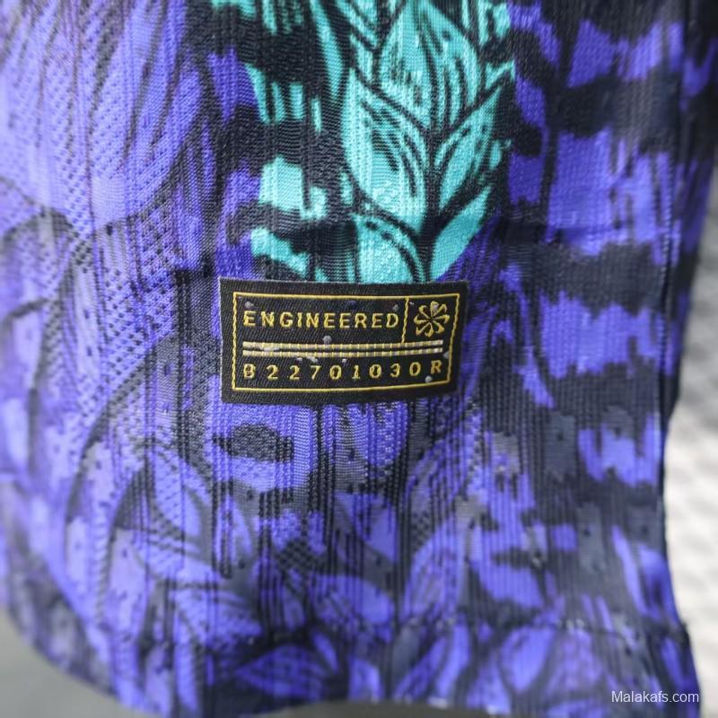 Player Version 2025 Brazil Purple with Tropical Leaf Pattern Jersey