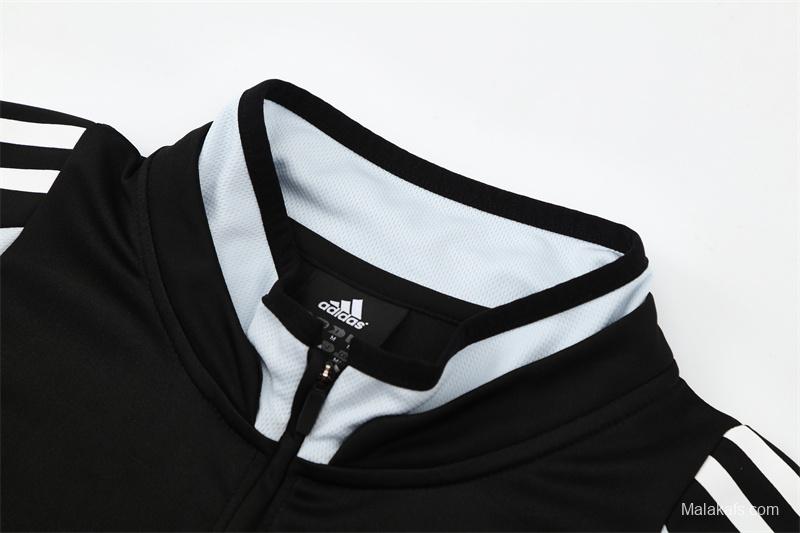 Retro 04/05 Real Madrid Black Half Zipper Jacket+Long Pants