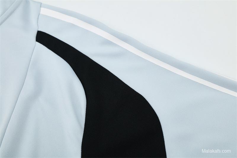 Retro 04/05 Real Madrid Light Grey Half Zipper Jacket