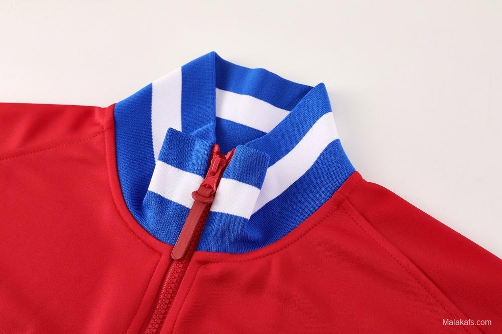 25/26 Atletico Madrid Red Full Zipper Jacket + Long Pants