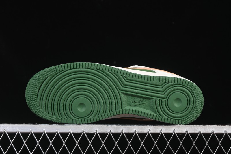 Nike Air Force 1 '07 Low Stone Island Collaboration Beige Green Floral Casual Sneakers - JP8028-010