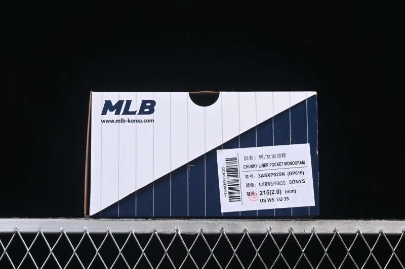 New York Yankees Chunky Liner Pocket Monogram Height-Increasing Thick Sole Casual Running Shoes - 3ASXP025N50NYS