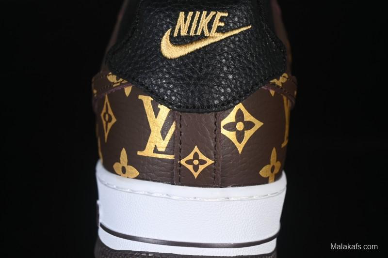 Nike Air Force 1 '07 Low LV Collaboration Classic White Brown Casual Sneakers - CZ3986-004
