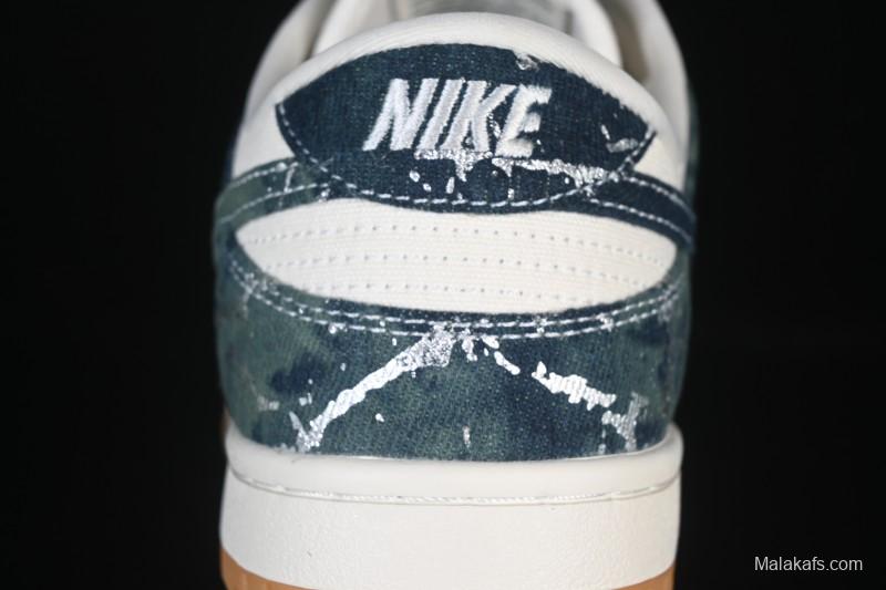 Nike SB Dunk Low Military Green Woven Custom Low-Top Casual Skate Shoes - SC0601-464