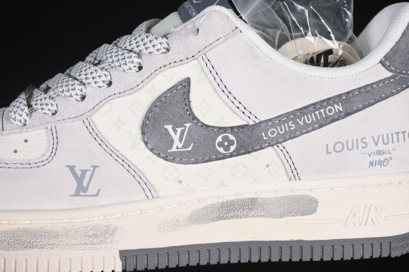 Nike Air Force 1'07 Low LV Collaboration Dual-Tone Gray Graffiti Casual Sneakers - CX5050-Y07