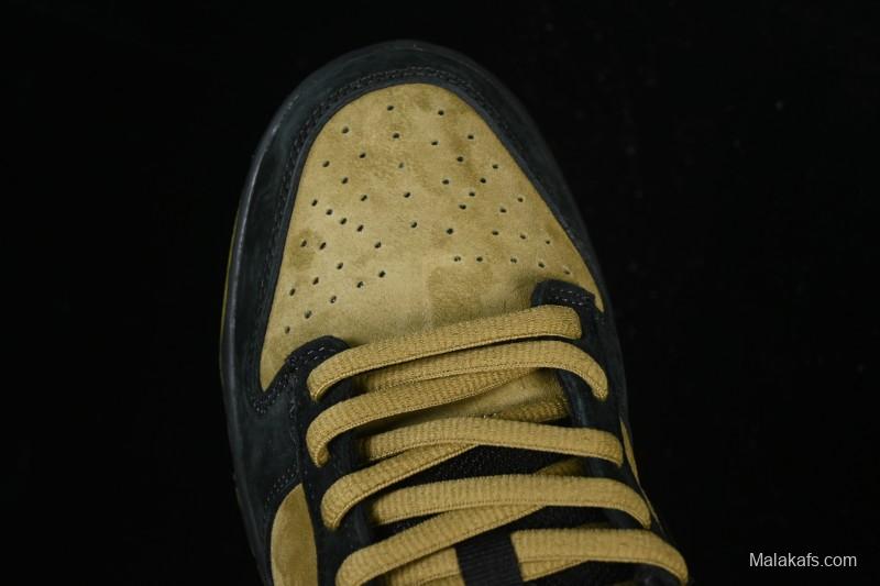 Nike Supreme Dunk SB Dunk Low Brown Yellow Casual Skate Shoes - HQ8487-300