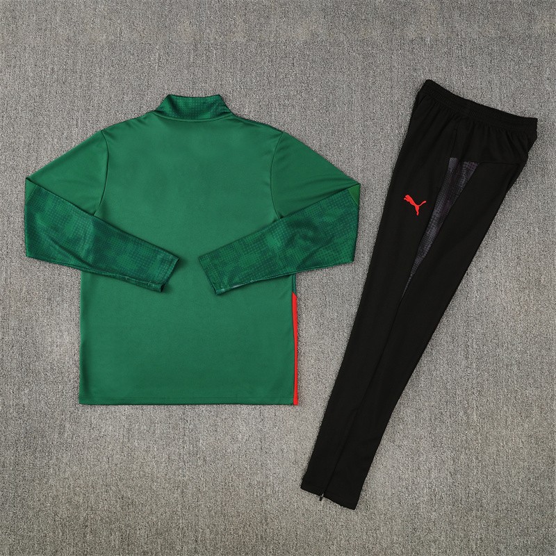 25/26 AC Milan Green Camouflage Half Zipper Jacket+Long Pants