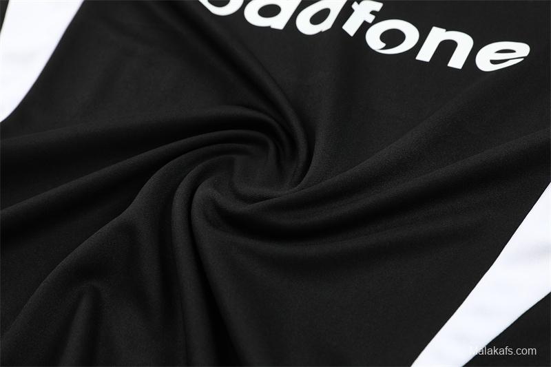 Retro 02/03 Manchester United Black Half Zipper Jacket+Long Pants