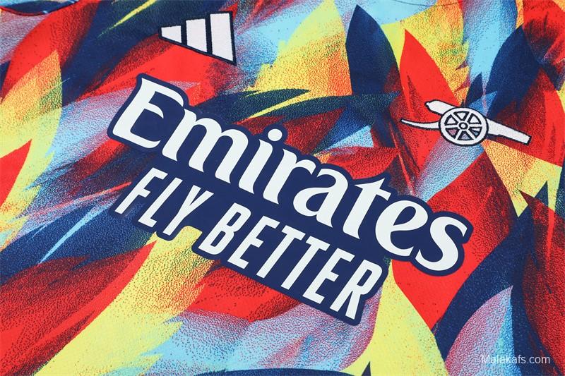 25/26 Arsenal Yellow Red Camouflage Short Sleeve Jersey+Shorts With XS