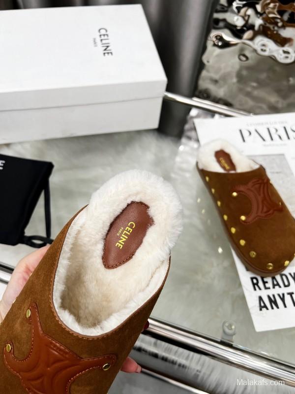 CELINE 2025/ss Studded Birkenstock Sandals - LY00270