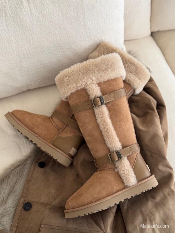 Adidas Curly Fur Thick Sole Little Knight Boots - AS00460