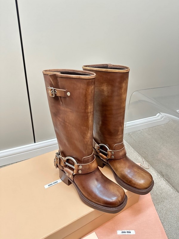 Miu Miu Fall/Winter 2025 Limited Edition Punk Style Martin Boots - LY00500