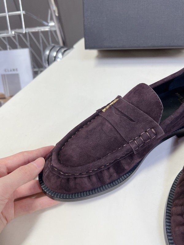 Saint Laurent Classic Loafer Leather Shoes - KFY00350