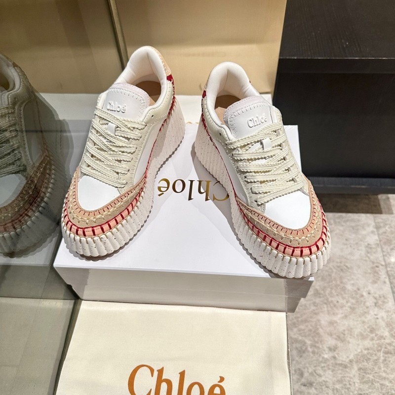 Chloe 2025/SS Hand-Stitched Mark Line Casual Shoes - LY00350