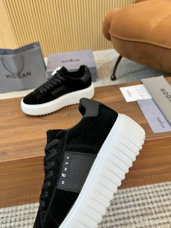 Hogan H-STRIPES Series Couple Thick Sole Biscuit Shoes Airship Shoes Casual Sneakers - AS00310