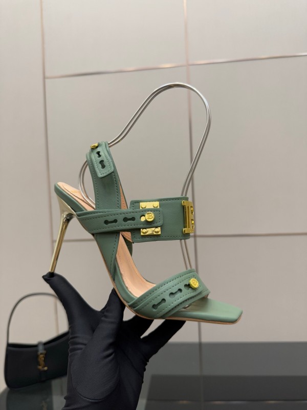 Balmain 2025/SS Metal Heel High Heel Sandals - KFY00320